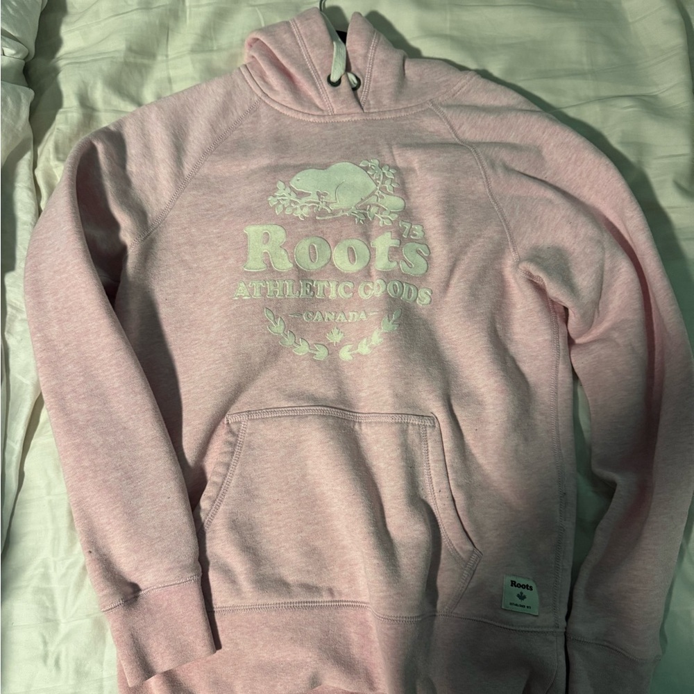 Roots Soft Pink Fleece Hoodie